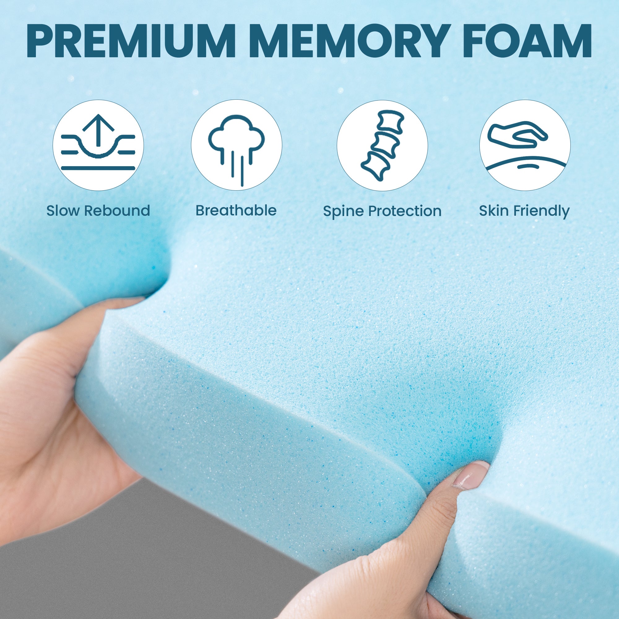 3 Inch Gel Memory Foam Mattress Topper with Removable Cover