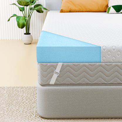 3 Inch Gel Memory Foam Mattress Topper with Removable Cover