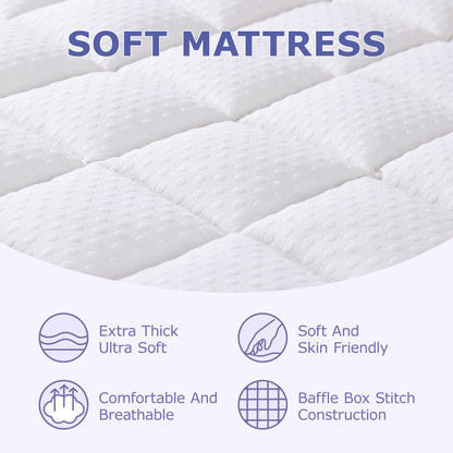 AIRHOT Dual Layer 3 Inch Memory Foam Mattress Topper, 2 Inch Gel Memory Foam and 1 Inch Cooling Pillow Top Mattress Pad Cover