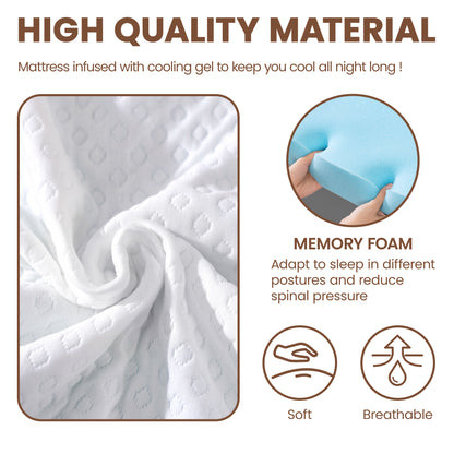 3 Inch Gel Memory Foam Mattress Topper with Removable Cover