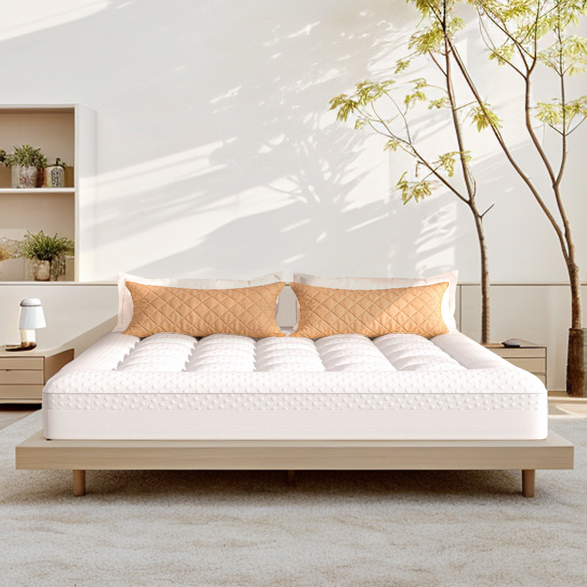 AIRHOT Dual Layer 3 Inch Memory Foam Mattress Topper, 2 Inch Gel Memory Foam and 1 Inch Cooling Pillow Top Mattress Pad Cover